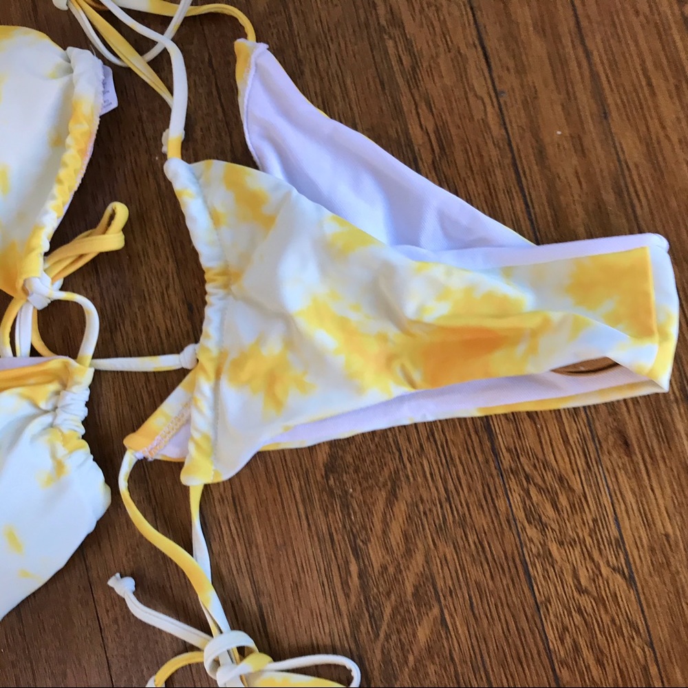 Yellow tie dye string bikini - Picture 4 of 5
